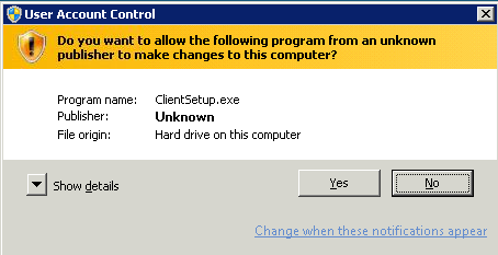 client setup