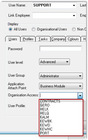 organisational access