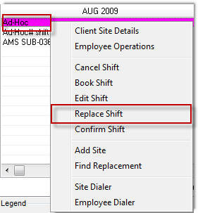 ad hoc shifts