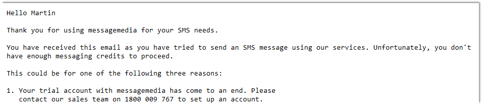 sms errors