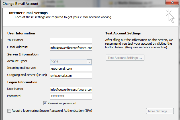email setup